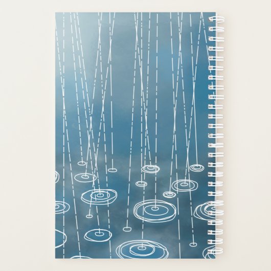 Regen Storm blauw Planner (Achterkant)