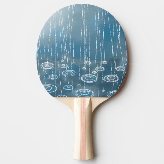 Regen Storm blauw Tafeltennisbatje (Voorkant)