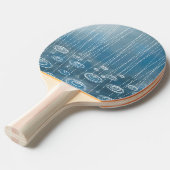Regen Storm blauw Tafeltennisbatje (Voorkant Gekanteld)