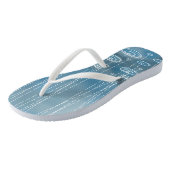 Regen Storm blauw Teenslippers (Schuin)