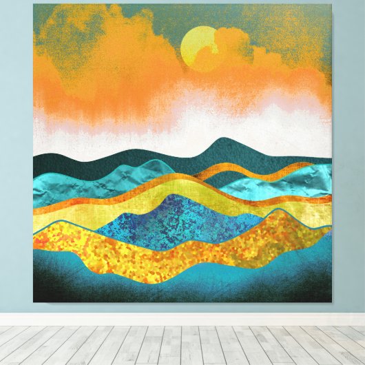 Regen Storm Canvas Afdruk (Insitu (Houten vloer))