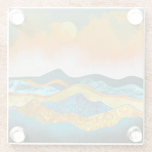 Regen Storm Glazen Onderzetter (Achterkant)