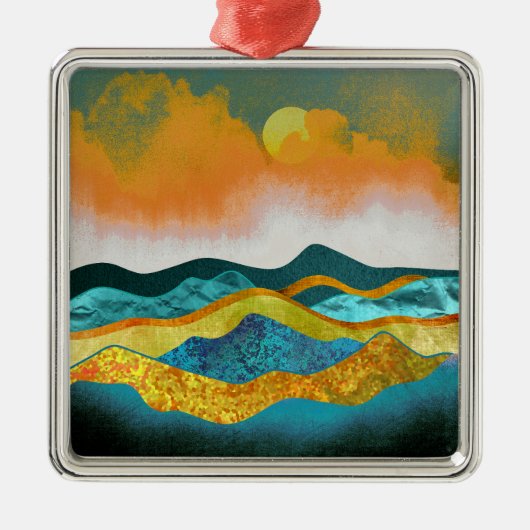 Regen Storm Metalen Ornament (Voorkant)