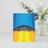 Regen storm op zonnige dag briefkaart (Staand voorkant)
