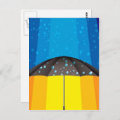 Regen storm op zonnige dag briefkaart (Voorkant / Achterkant)