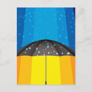 Regen storm op zonnige dag briefkaart