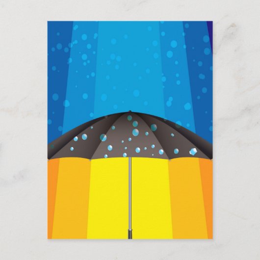 Regen storm op zonnige dag briefkaart (Voorkant)