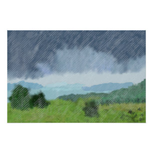 Regen Storm over het land, Perfect Poster