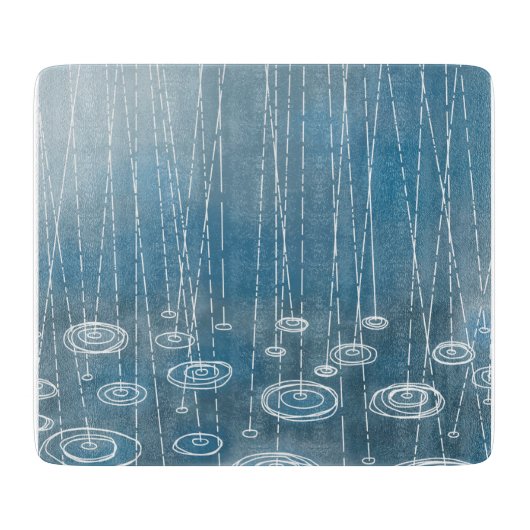 Regen Storm Snijplank (Voorkant)