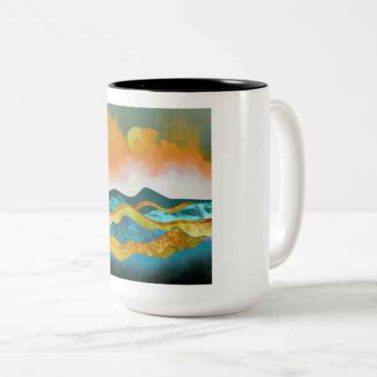 Regen Storm Tweekleurige Koffiemok (Voorkant rechts)