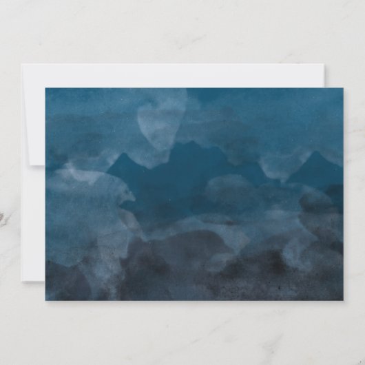 Regen Storm Waterverf Zijn & Zijn Koppel Bruiloft Kaart (Achterkant)