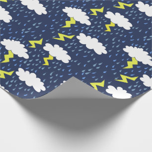 Regen stormen donderwolken cadeaupapier