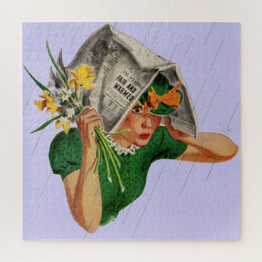 regen valt niet in de voorspelling legpuzzel (Verticaal)