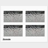 Regen valt op het raam rechthoekige sticker (Vel)