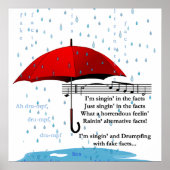 Regen van alternatieve feiten Waarde Poster Papier (Voorkant)
