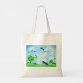 Regen van bloemen tote bag (Achterkant)
