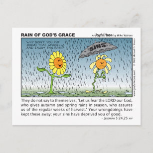 Regen van Gods Grace briefkaart
