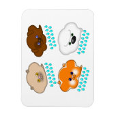 Regen van honden en katten - magneet (Verticaal)