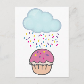 Regen van Spikkels op Cupcake Briefkaart