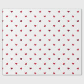 Regen van Tiny Hearts schattig geschenk van liefde Cadeaupapier (Vlak)