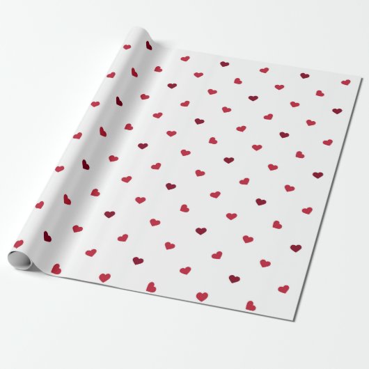 Regen van Tiny Hearts schattig geschenk van liefde Cadeaupapier (Uitgerold)