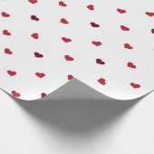 Regen van Tiny Hearts schattig geschenk van liefde Cadeaupapier (Hoek)