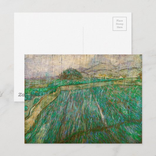 Regen van Vincent van Gogh (1889) Briefkaart (Voorkant / Achterkant)