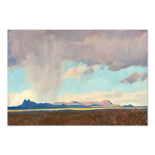 Regen voor de Golf door Maynard Dixon Foto Afdruk (Voorkant)