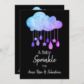 *~* Regen voor wolken druppelt sterren Sprinkle Sh Kaart (Voorkant / Achterkant)