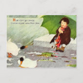 Regen winnen weg briefkaart (Voorkant)