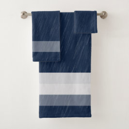 Regen wit marineblauw patroon bad handdoek