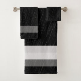 Regen zwart en wit patroon bad handdoek