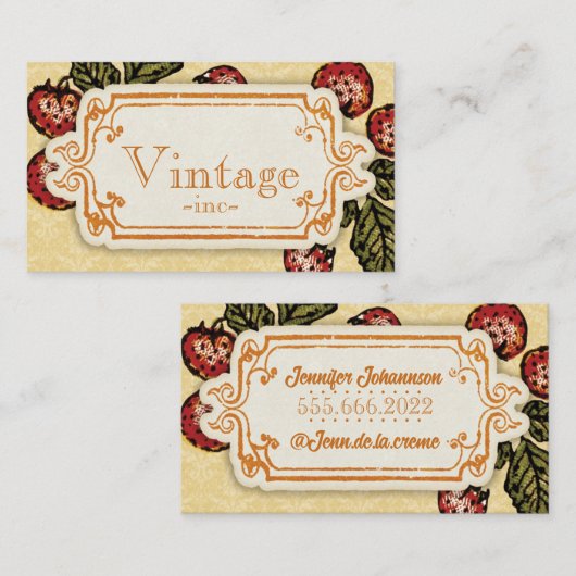  regenaardbei visitekaartje (Voorkant / Achterkant)