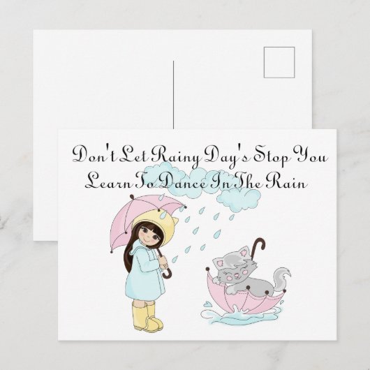 Regenacht Briefkaart (Voorkant / Achterkant)