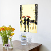 Regenacht in het centrum folie afdrukken (Laag (Keuken))