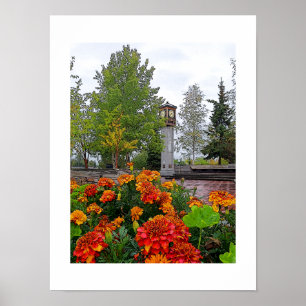 Regenacht in het centrum van Fairbanks, Alaska-fot Poster