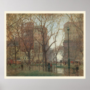 Regenacht, Madison Square, New York, Paul Cornoyer Poster