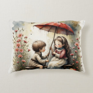 Regenacht Romantiek Kleine Liefjes Kunst Accent Kussen
