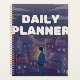 Regenacht Stad "Dagelijkse Planner" | Atmosferisch Planner