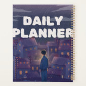 Regenacht Stad "Dagelijkse Planner" | Atmosferisch Planner (Achterkant)