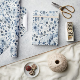 Regenachtig Blauw Cadeaupapier