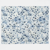 Regenachtig Blauw Fleece Deken (Voorkant (Horizontaal))