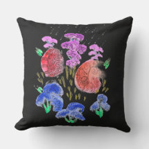 Regenachtig bloemboeket op zwarte achtergrond