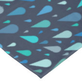 Regenachtig dagpatroon met blauwe regendruppels tafelkleed (Gekanteld)