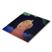 Regenachtig Haar Dagen Abstract Portret van een Vr Tegeltje (Zijkant)