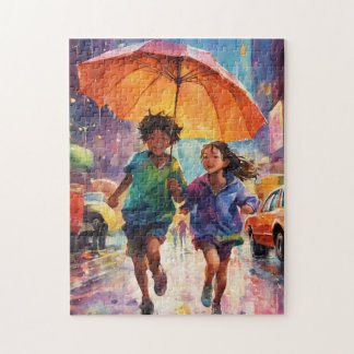 Regenachtig rendez-vous: puzzelavontuur legpuzzel