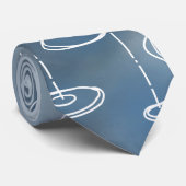 Regenachtig Weer Blauwe Kunst Stropdas (Opgerold)