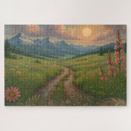 Regenachtige Berg Ochtend Legpuzzel
