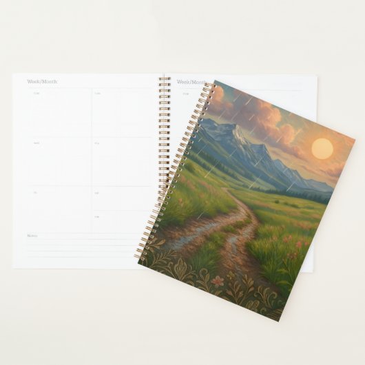 Regenachtige Berg Ochtend Planner (Display)