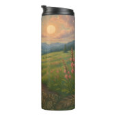 Regenachtige Berg Ochtend Thermosbeker (Geroteerd rechts)